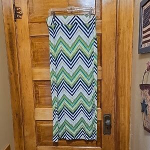 a.n.a Blue and Green Maxi Skirt Resort Wear L